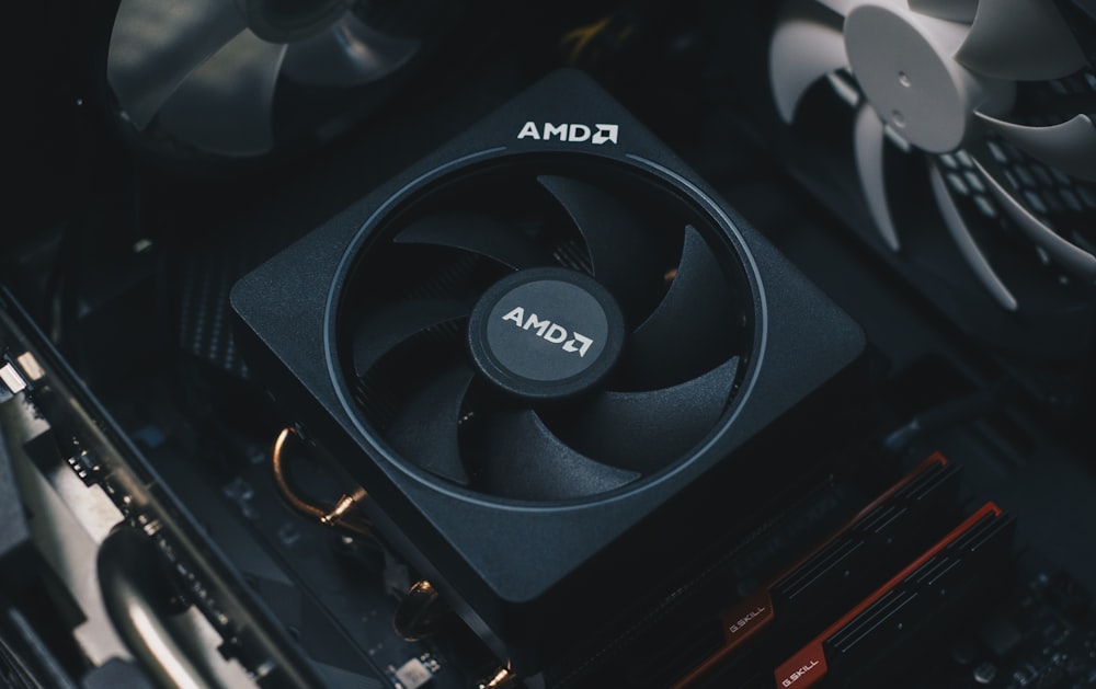 black AMD graphics card