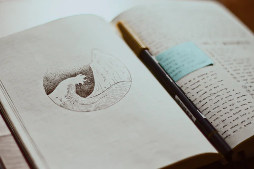 black pen on white printer book page