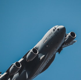 gray US Air Force on air during daytime