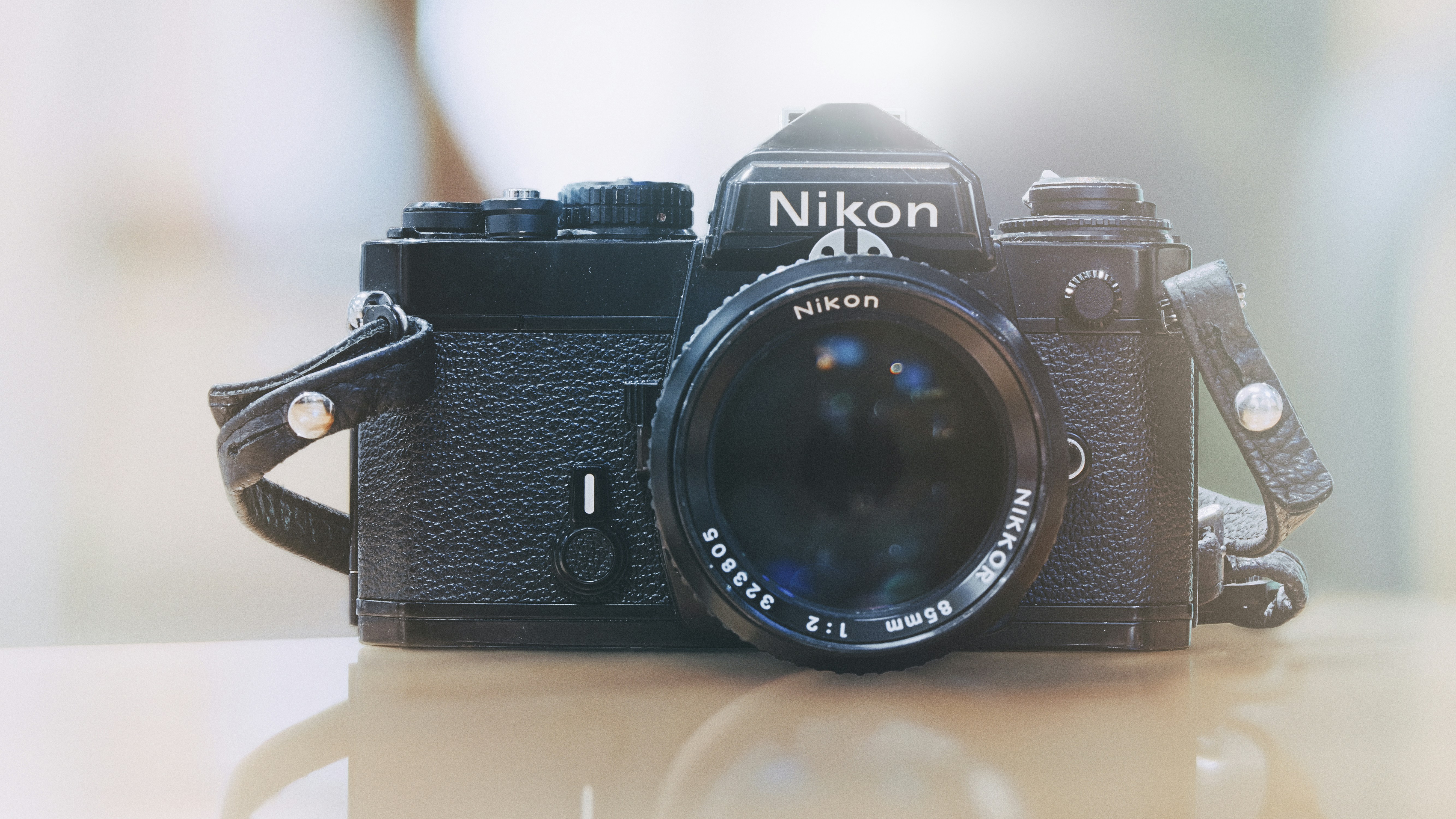 black Nikon camera