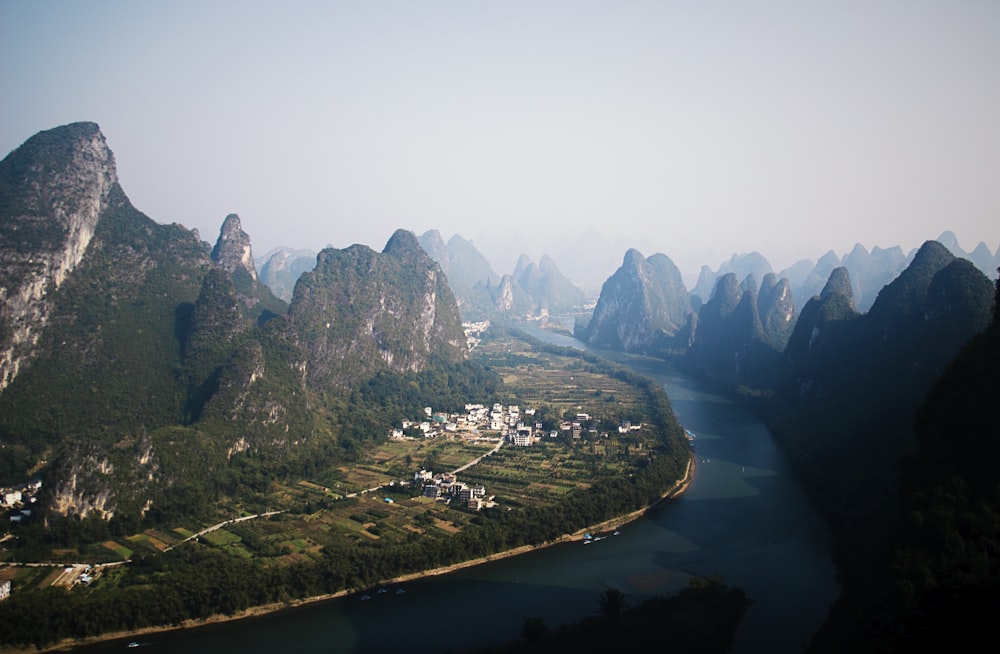 mountain near body of water