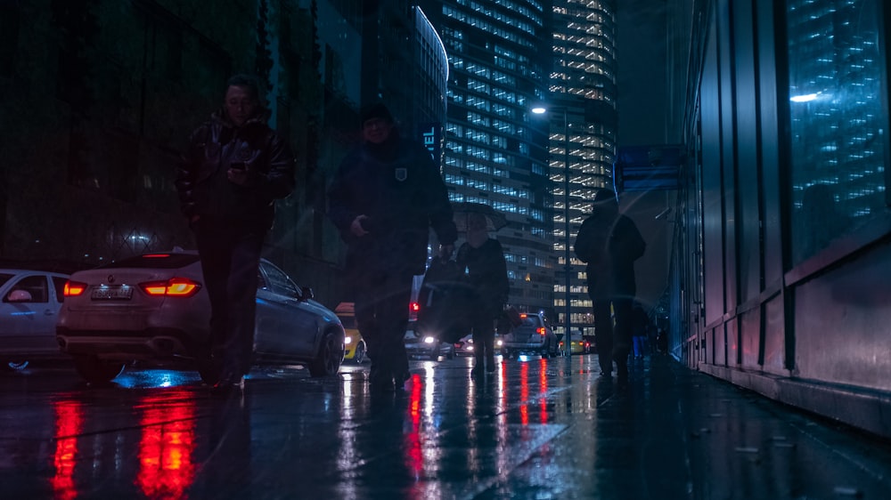 two men walking on street