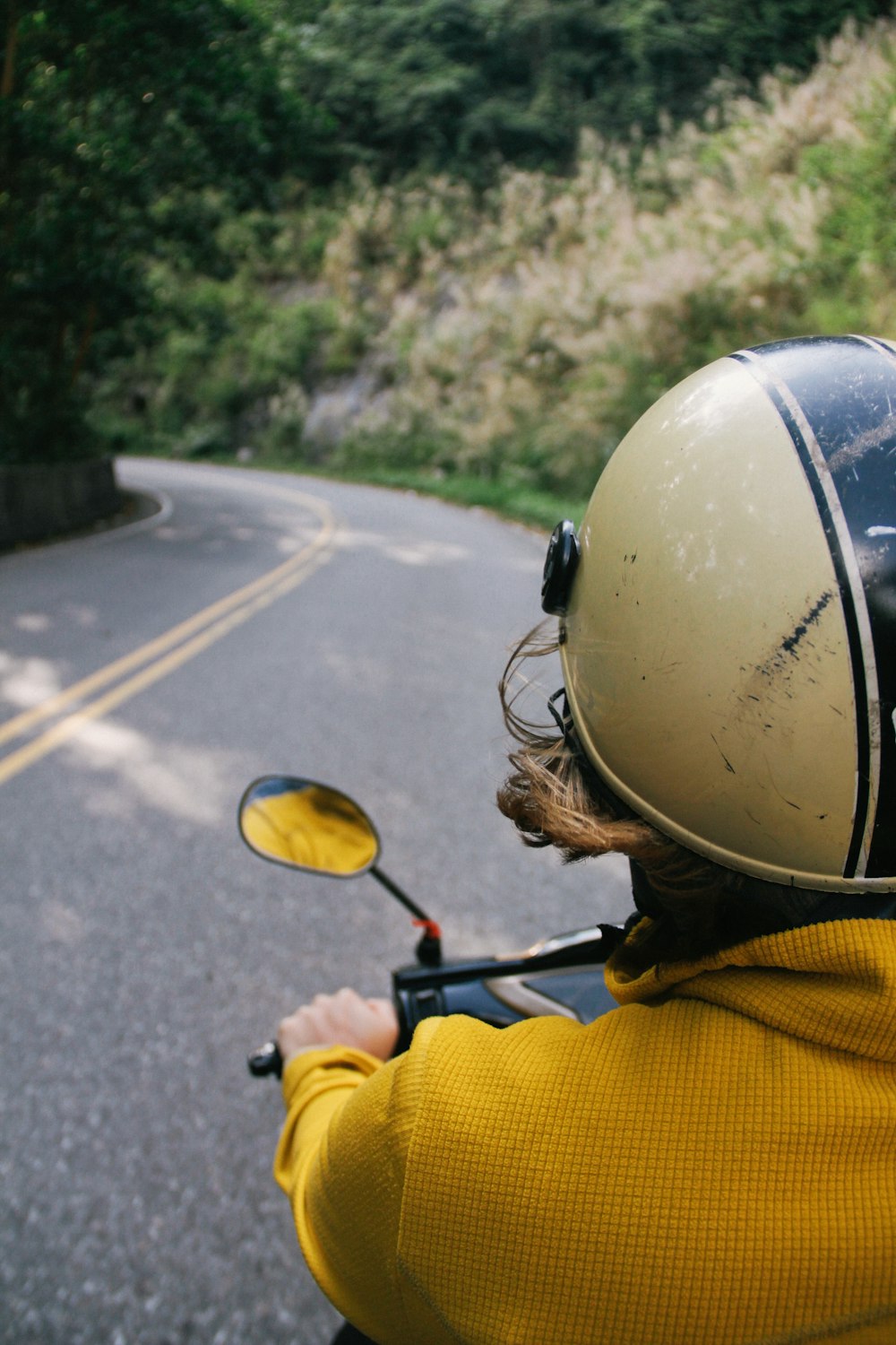 person riding motorcycle