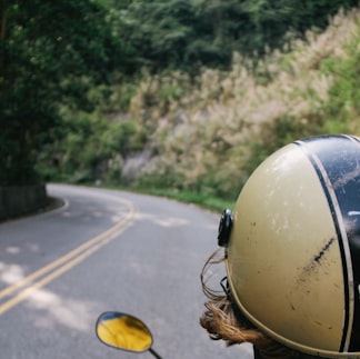 person riding motorcycle