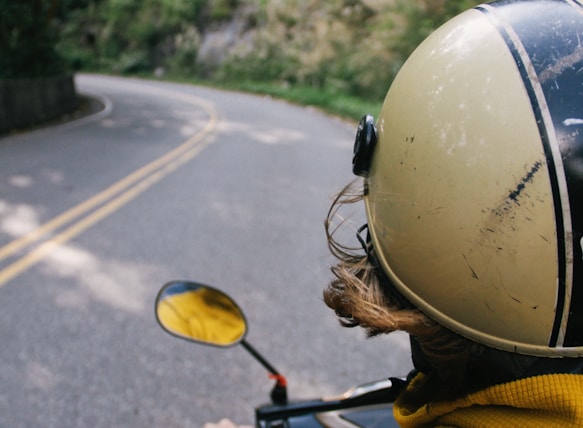 person riding motorcycle