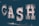 Large illuminated letters spell out the word 'CASH' against a dark background, with each letter filled with lightbulbs that produce a soft, glowing effect.