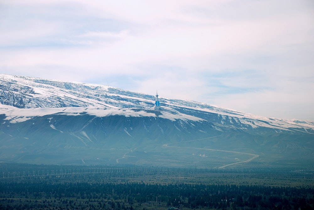 mountain covered with snow view