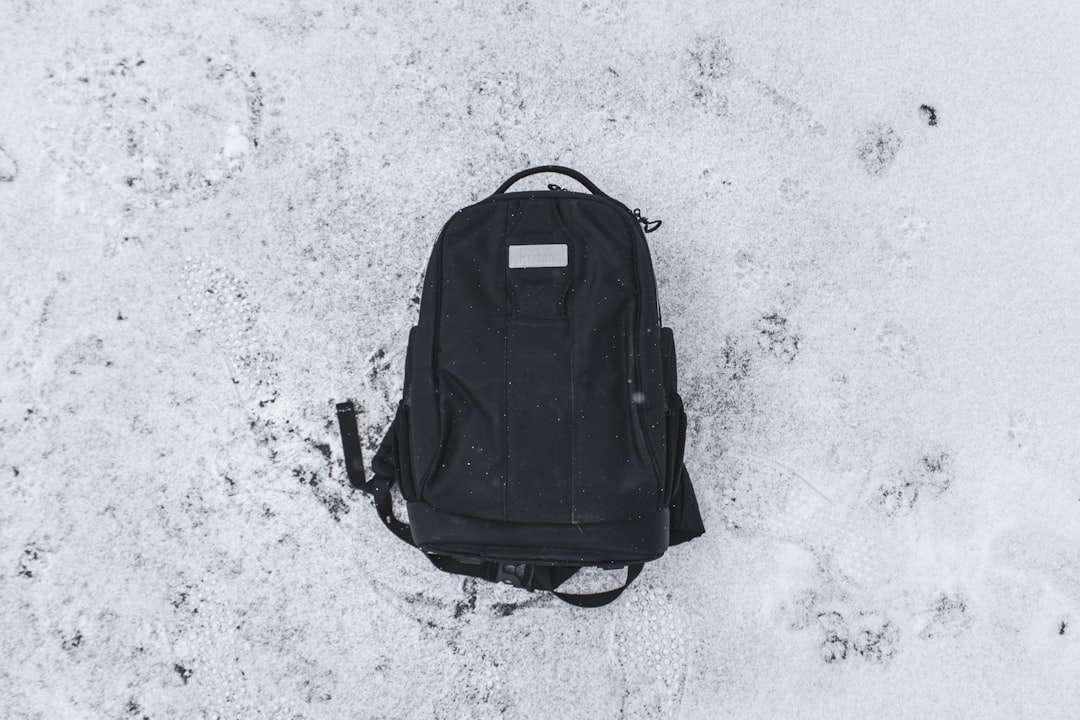 black leather backpack,