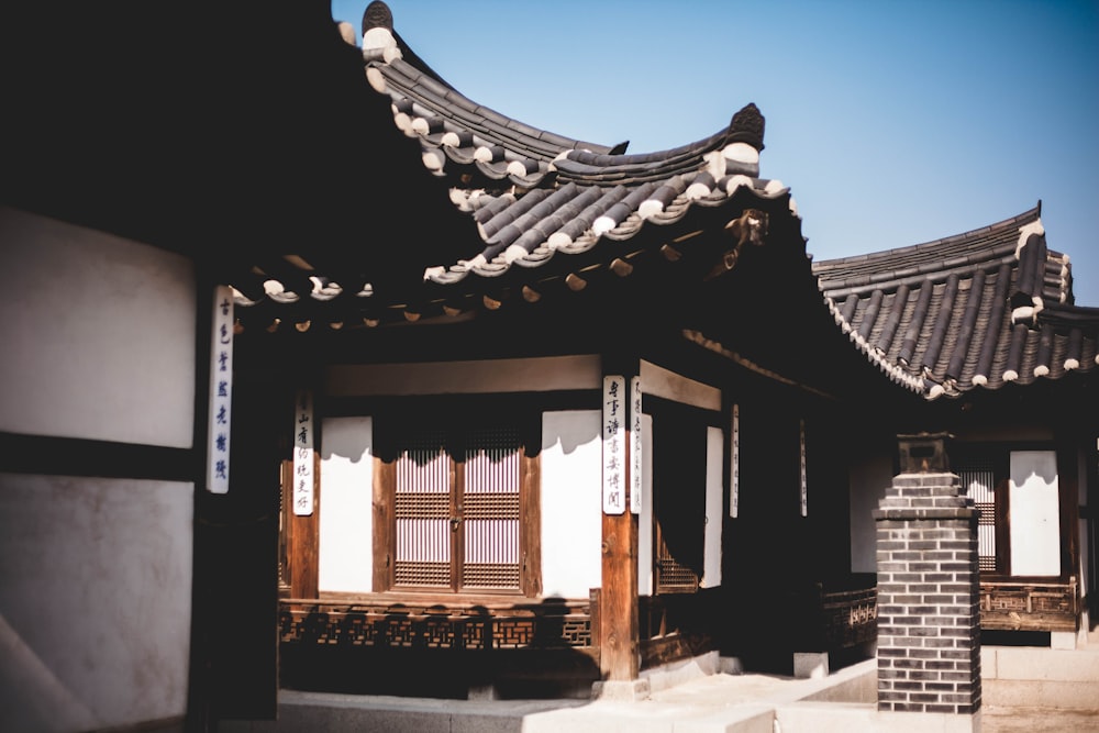 black pagoda buildings during daytime