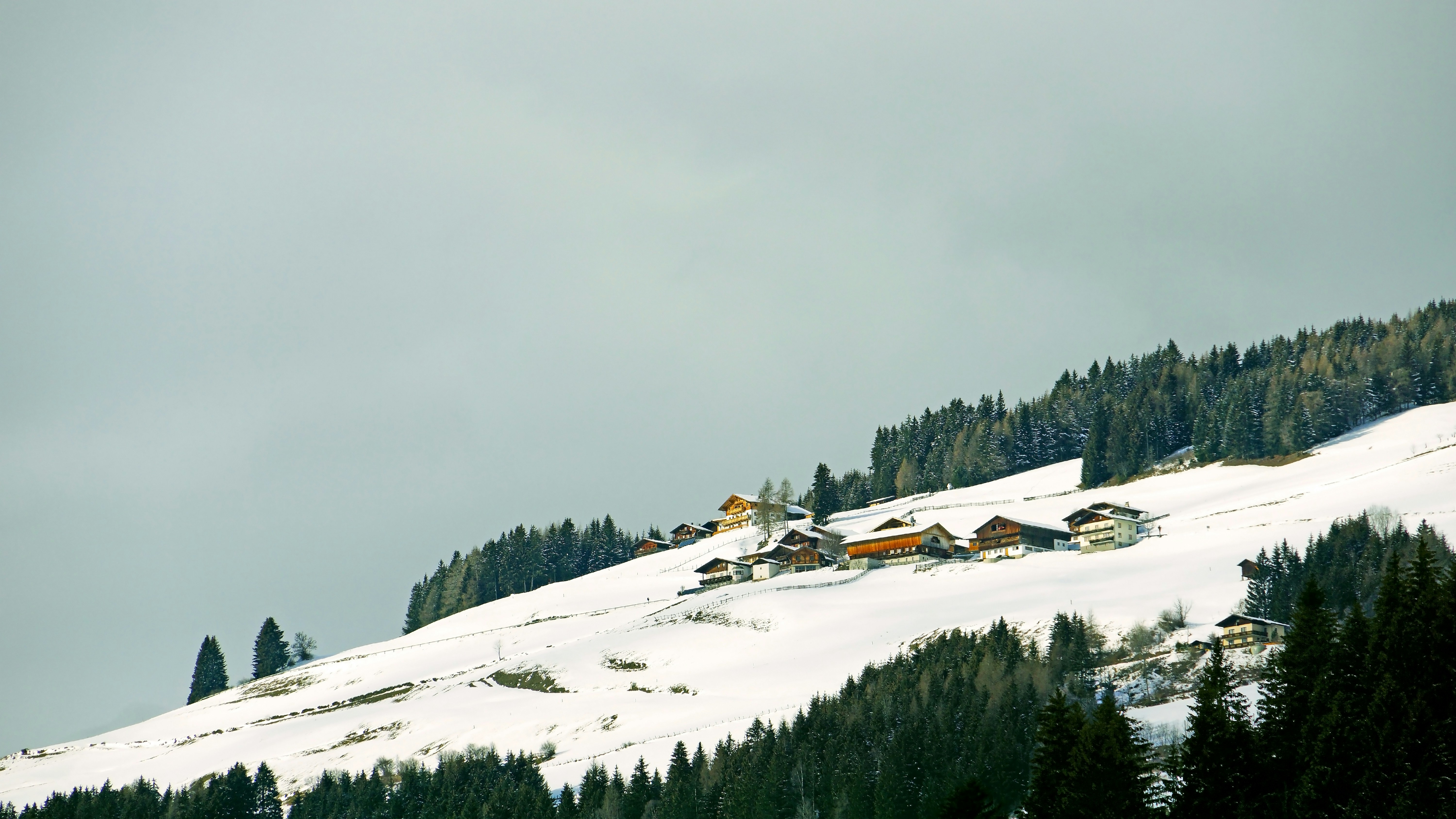 village near the mountain