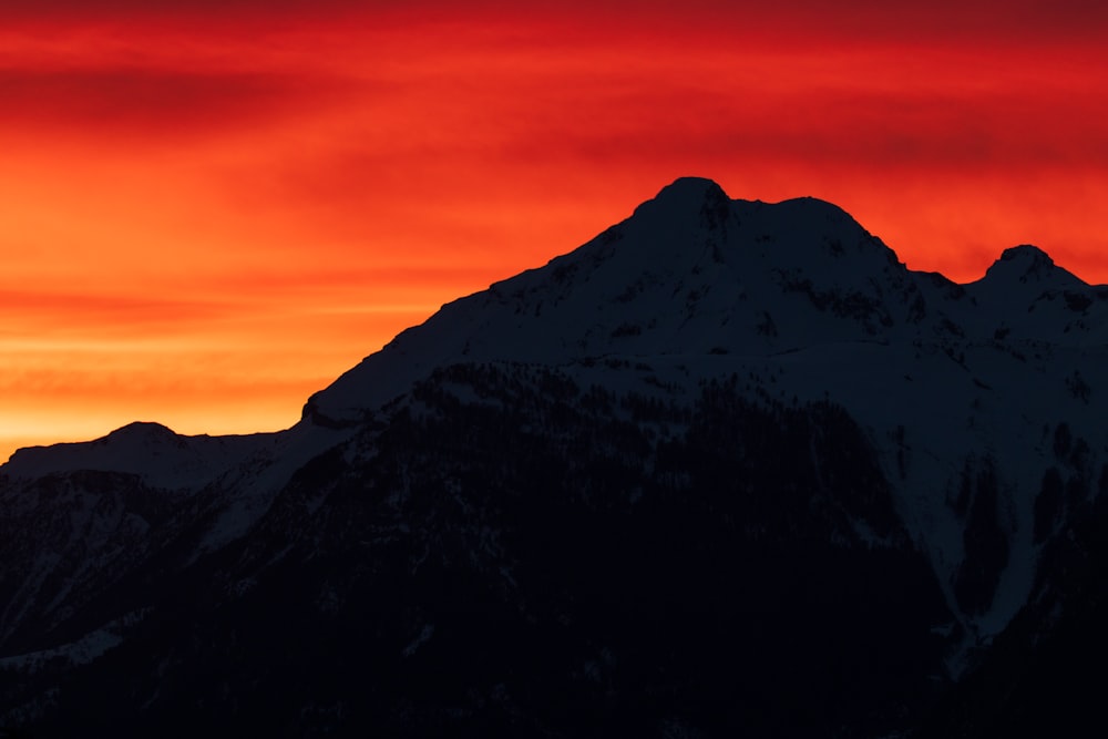 silhouette of mountain