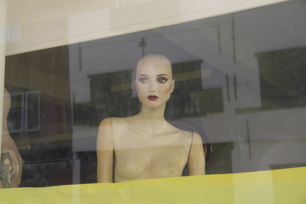 female mannequin in store