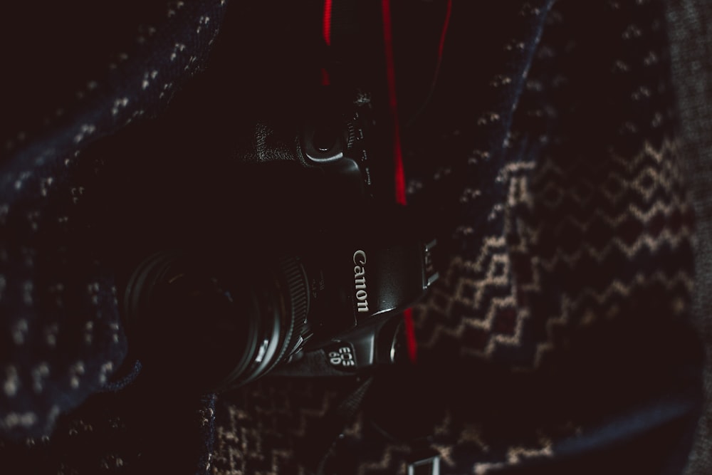 black Canon camera