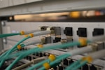 teal and white wires