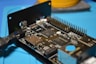 close-up photography of black circuit board