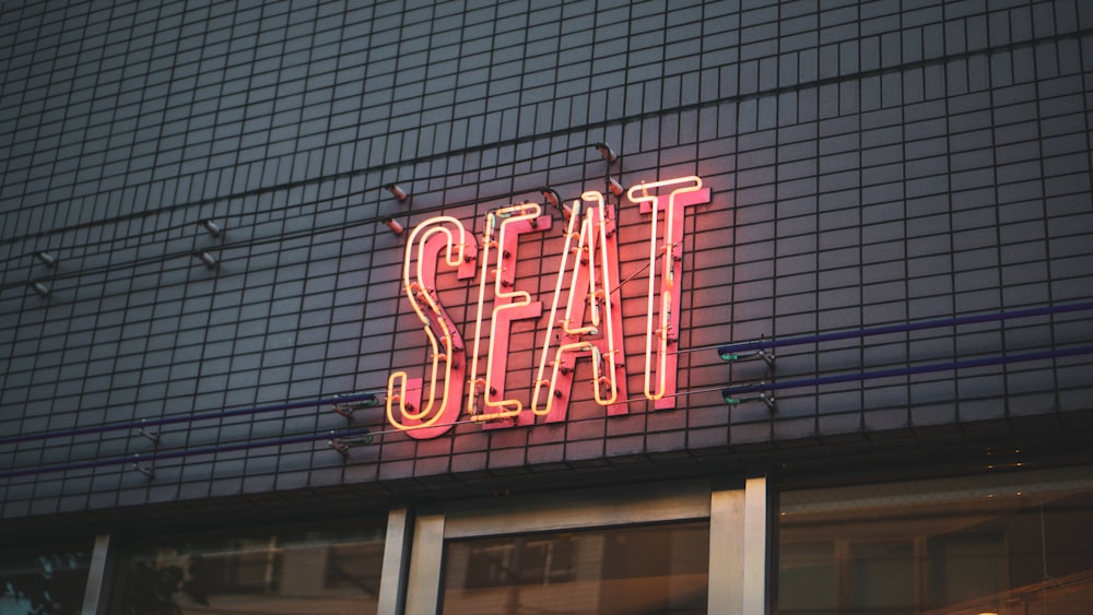 lighted SEAT neon signage