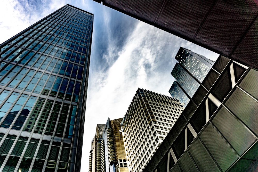 low-angle photography of high-rise building