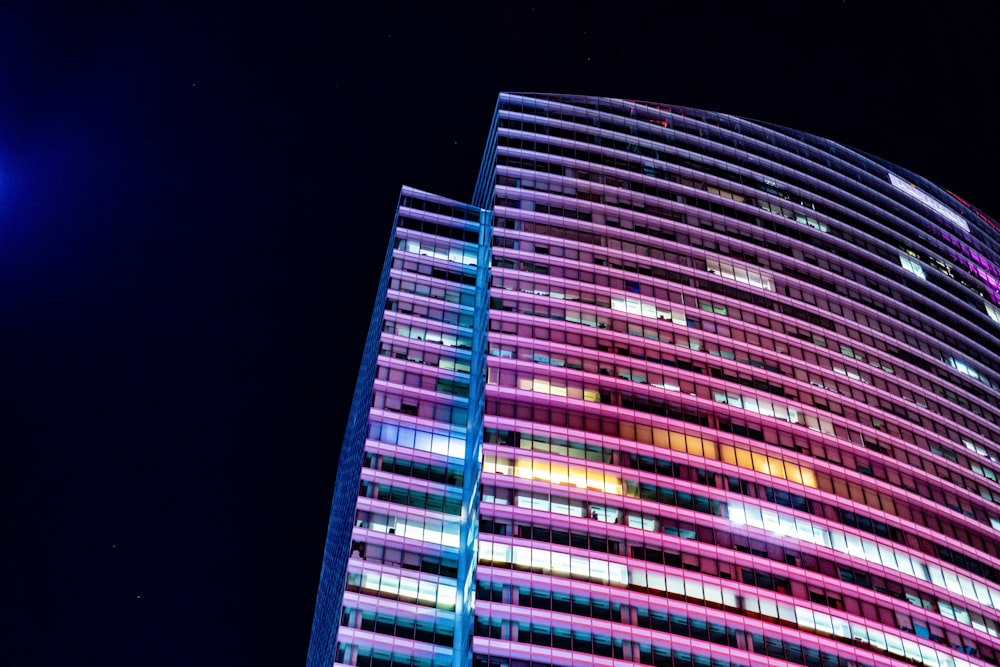 high-rise building during nighttime