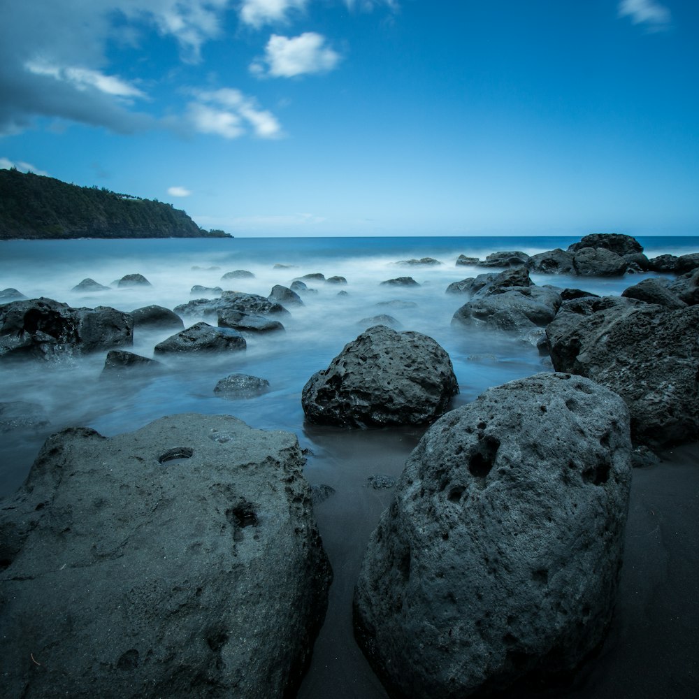 rock formation in the sea