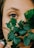 woman holding green-leafed plant