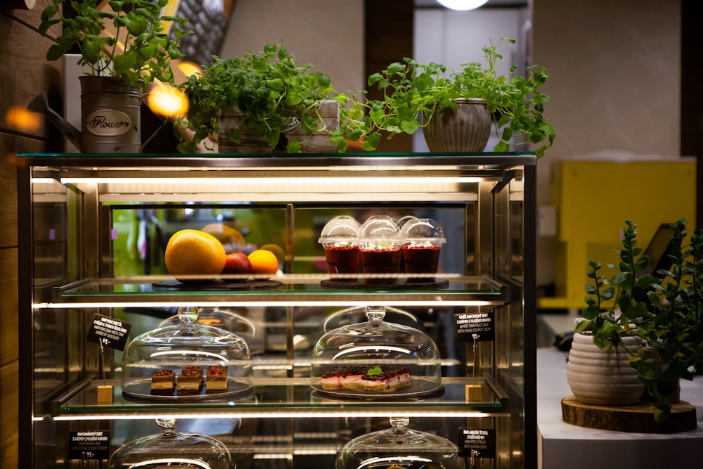 black cake display counter