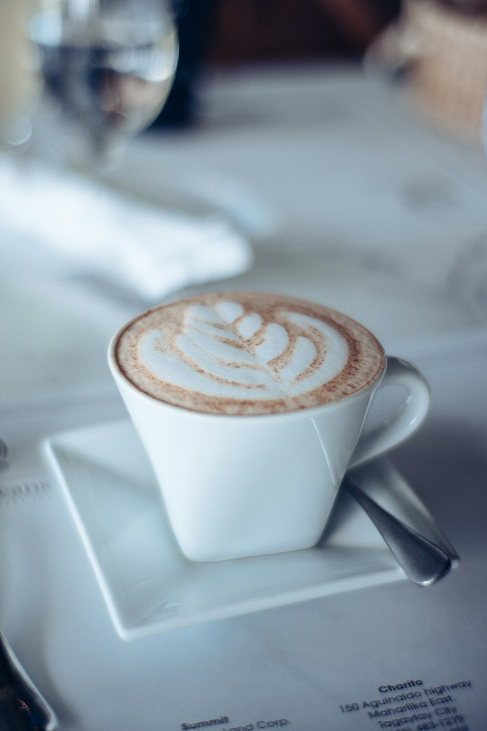 cappuccino on saucer
