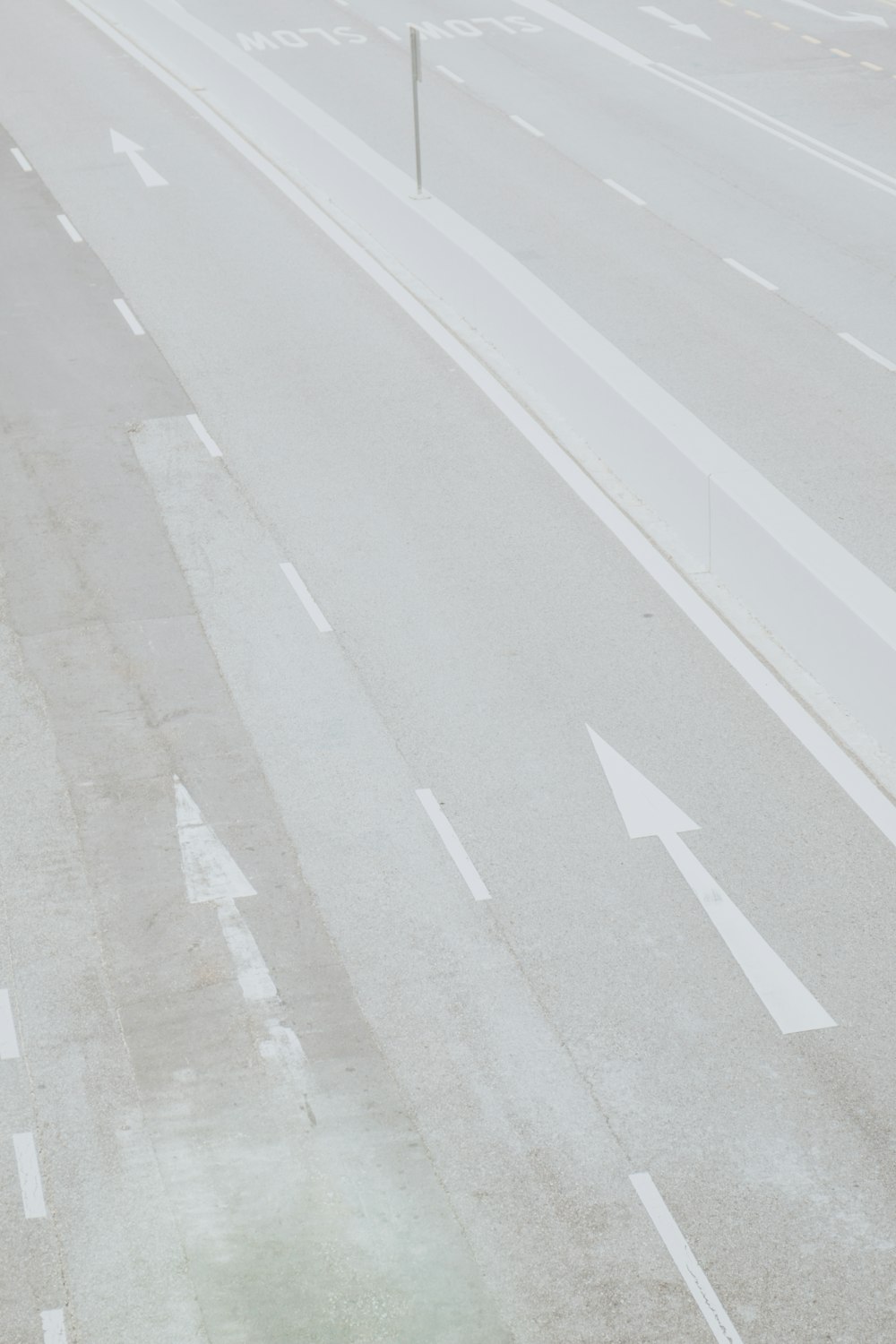 empty gray concrete road