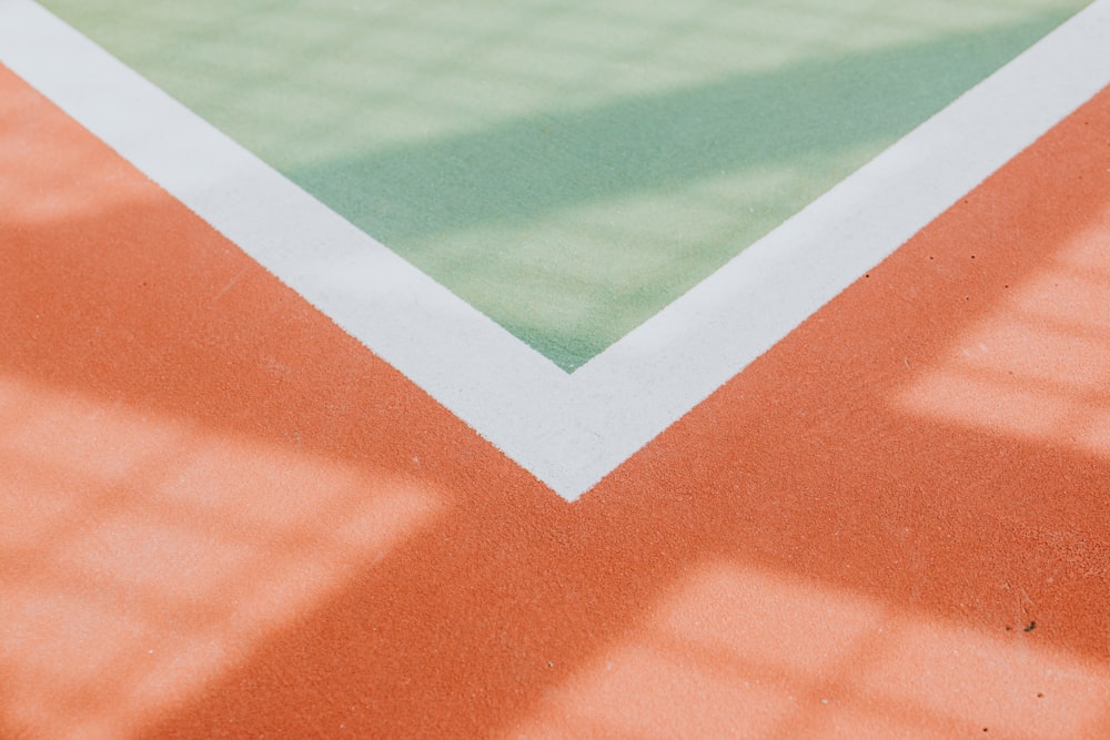 green and white tennis court