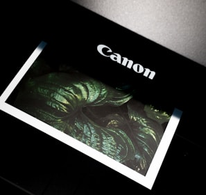 black Canon photo printer