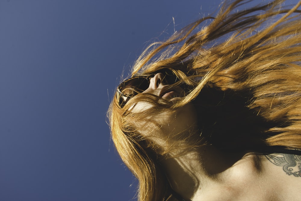 woman with long red hair