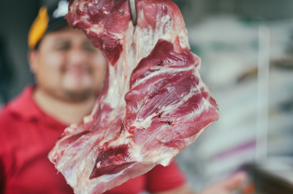 hanged raw meat