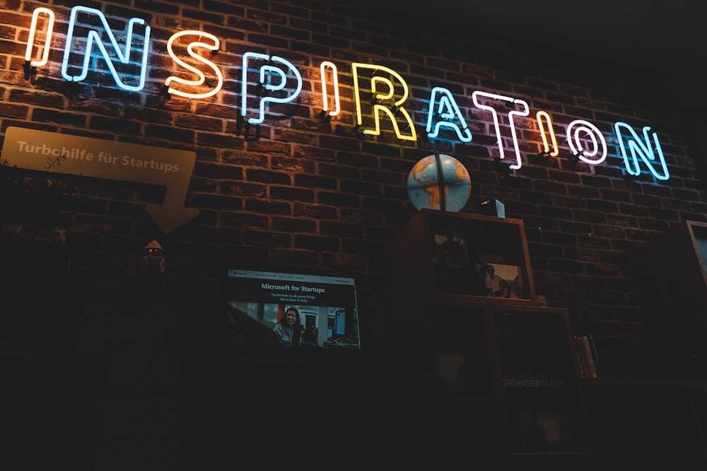 inspiration neon signage