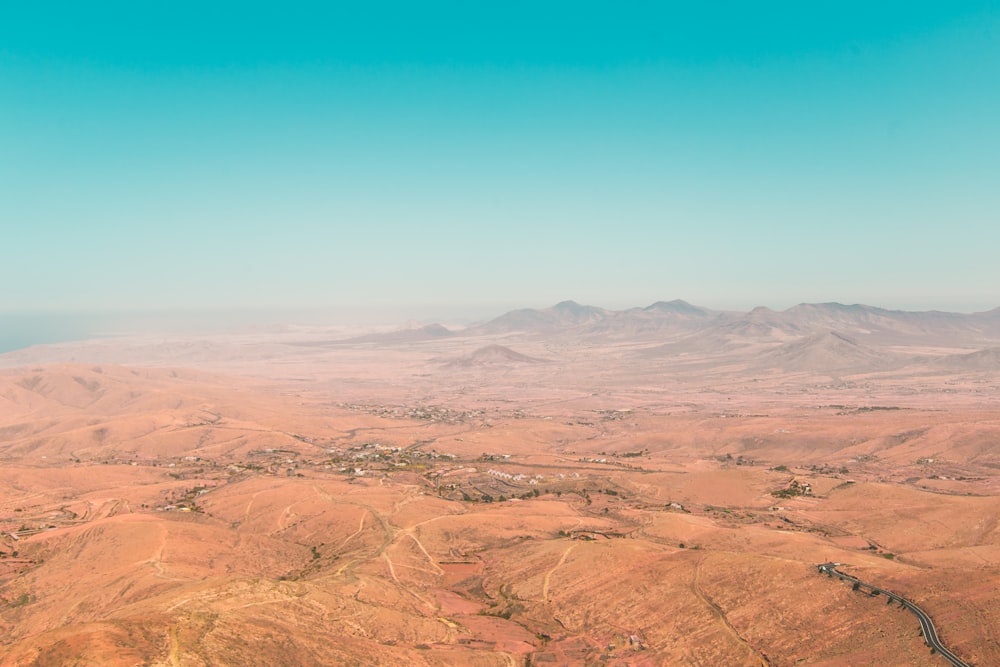 aerial photography of desert