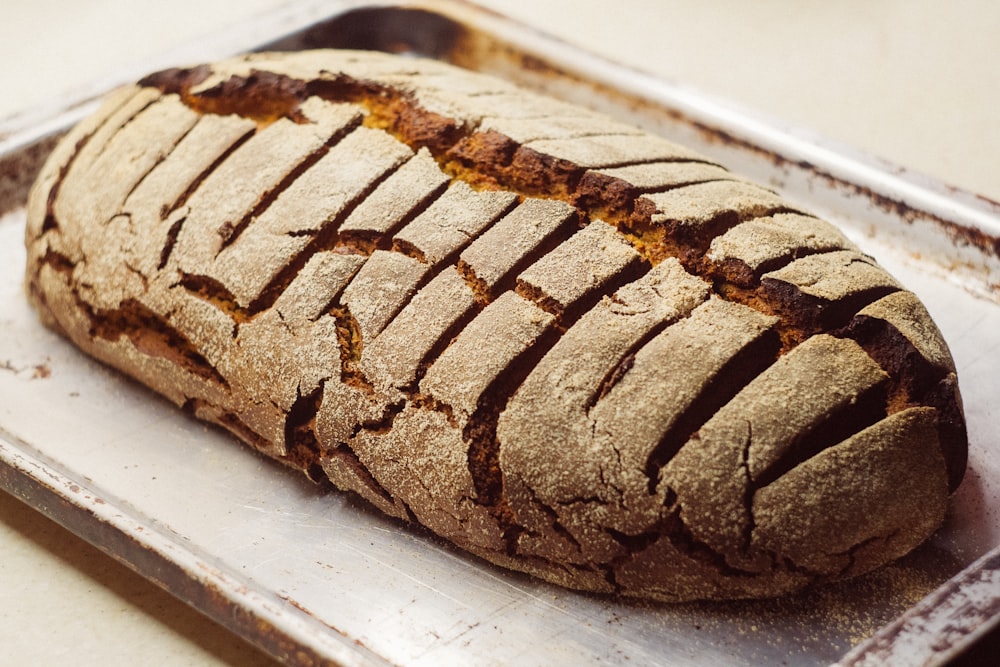 bread on tray