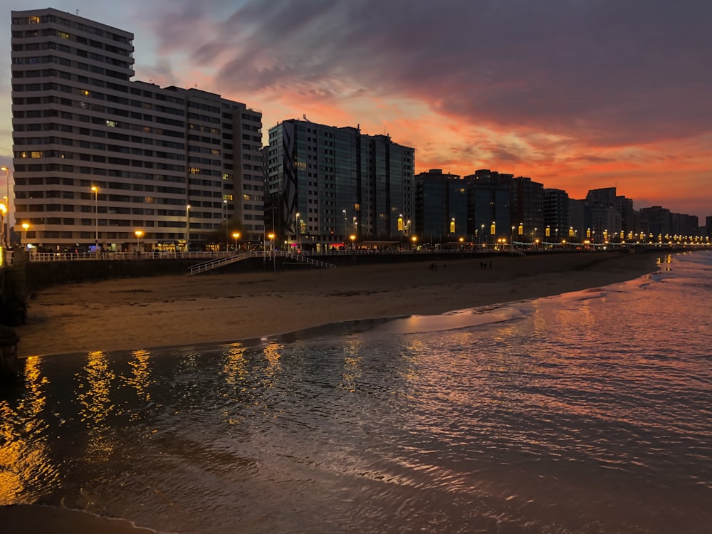 high-rise buildings near seashore