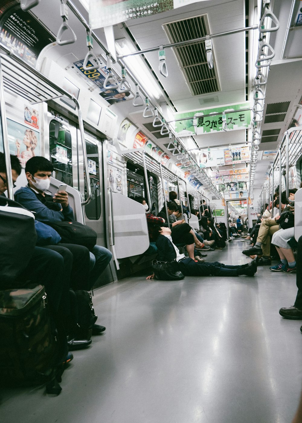 people sitting in train
