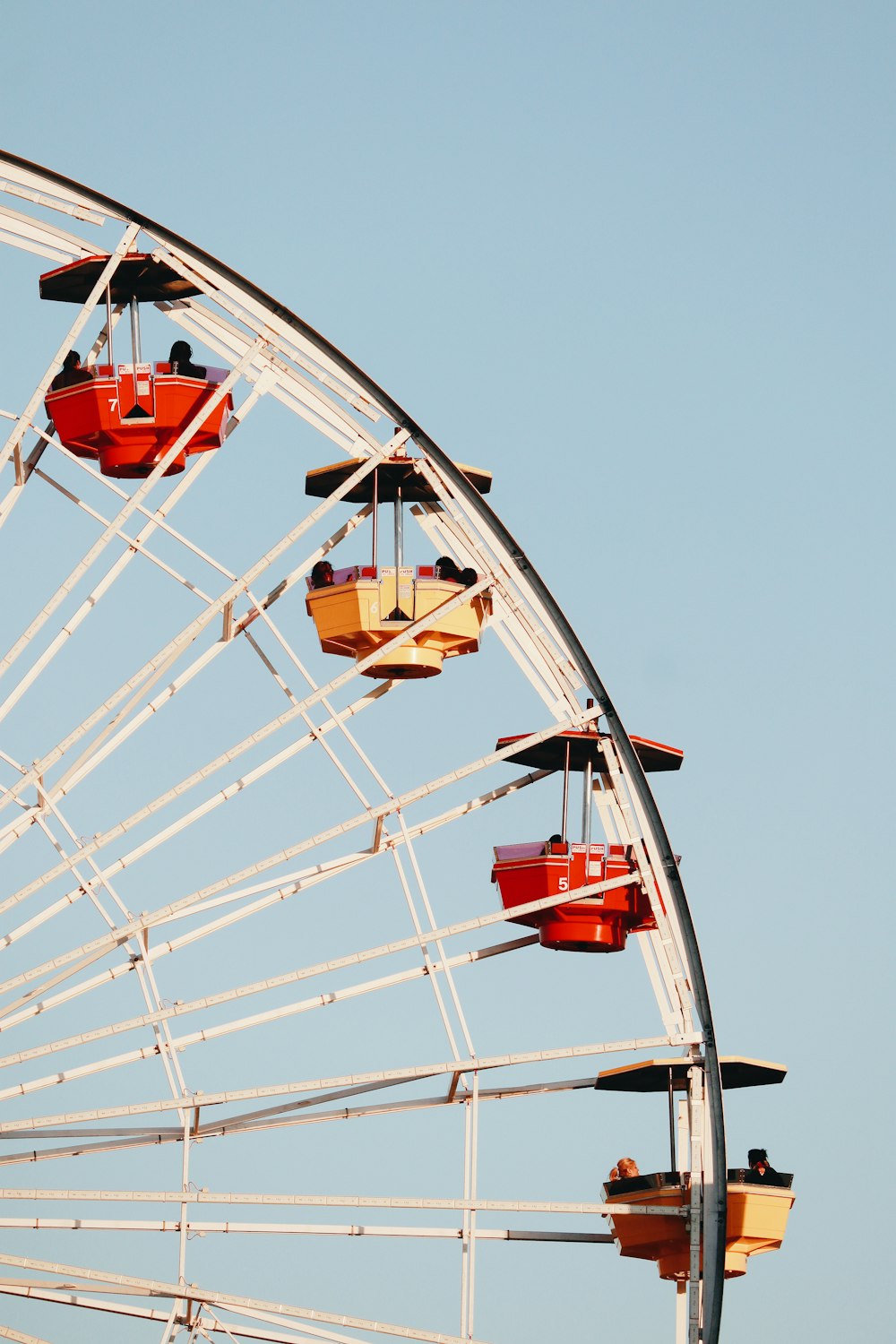 red and brown carousel