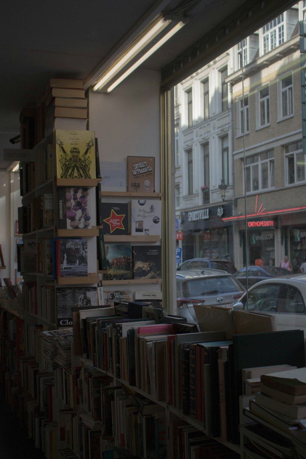 assorted-title book on shelf