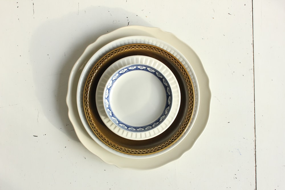 flat lay photography of dinnerware set