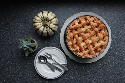 round pie on tray pumpkin pie google meet background
