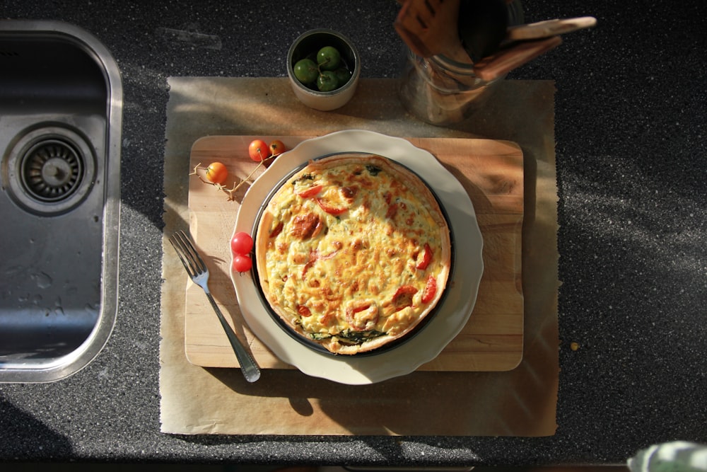 cooked food on white ceramic plate