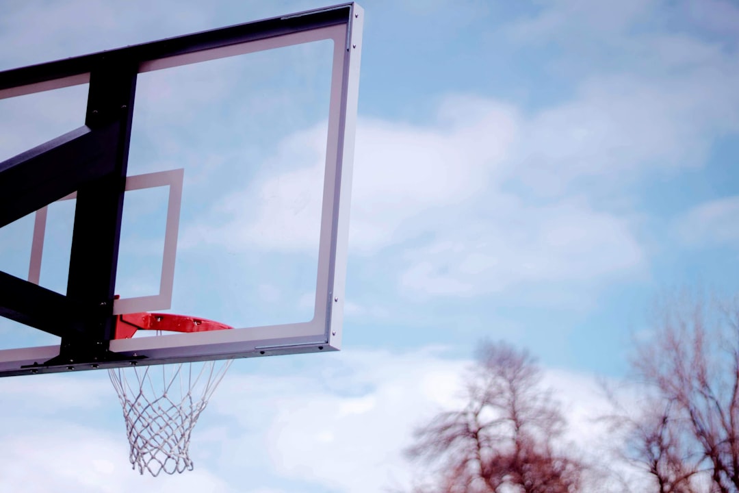 basketball hoop under blue sky