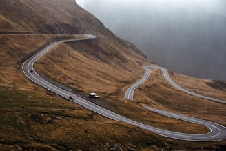 aerial asphalt road