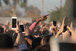 people holding smartphones