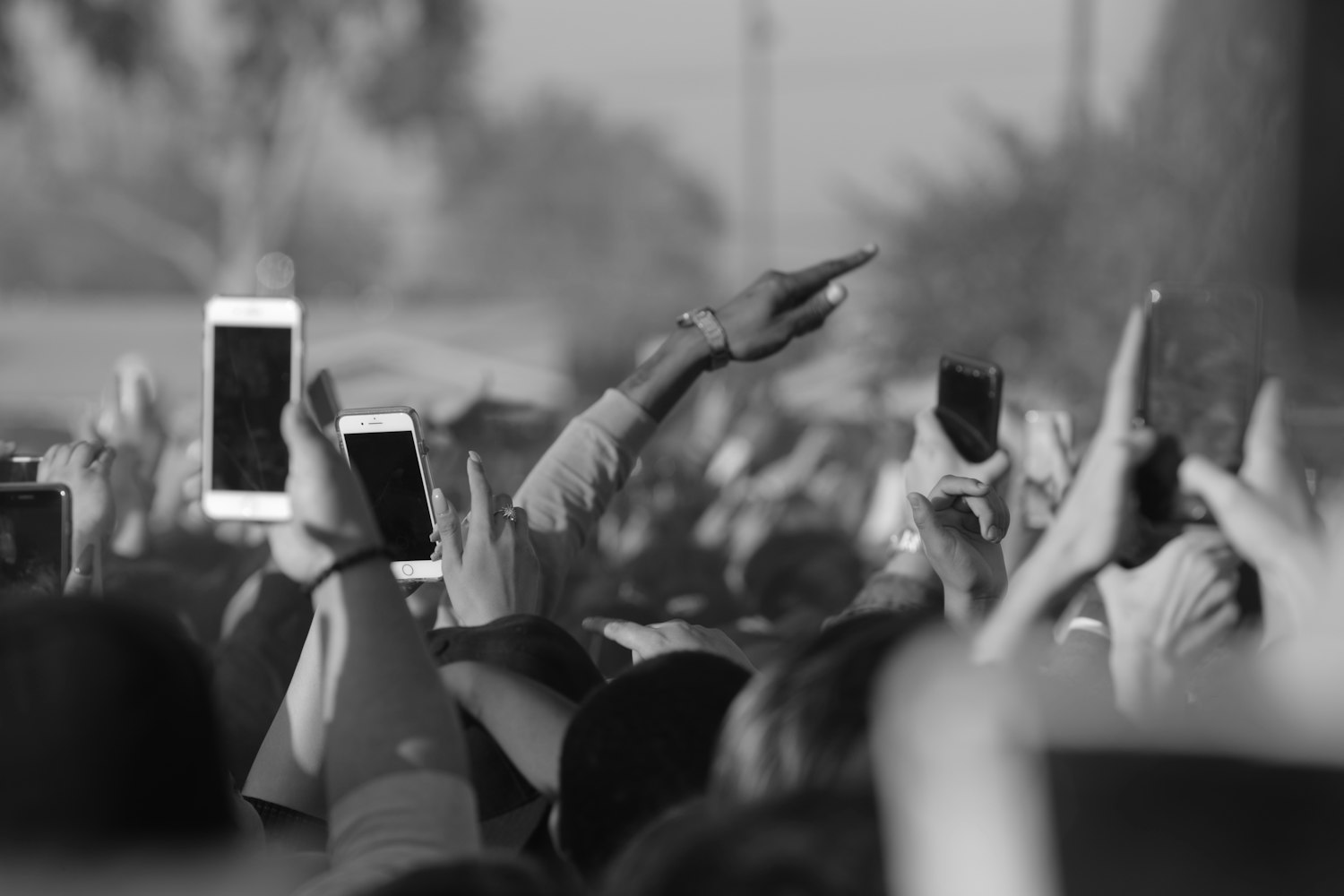 people holding smartphones by Joel Muniz