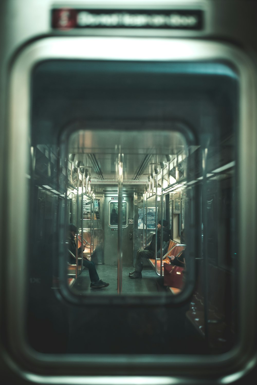 person riding a train