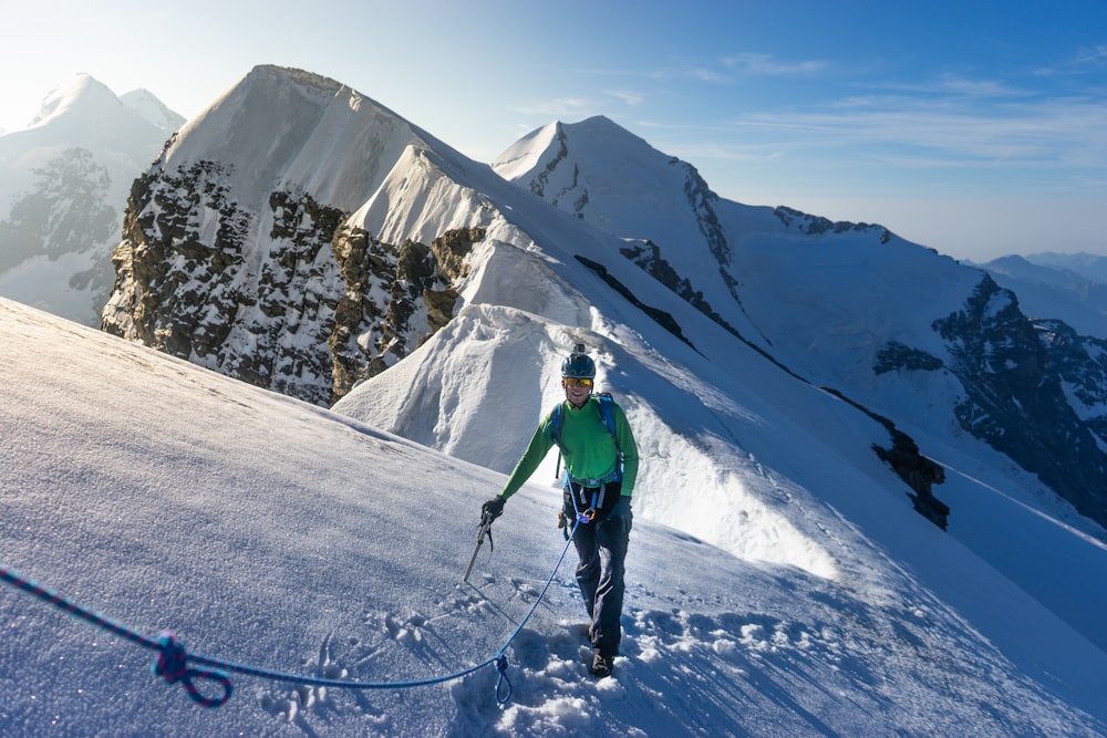 person walking on snow