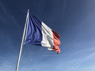 Yugoslavia flag under blue sky