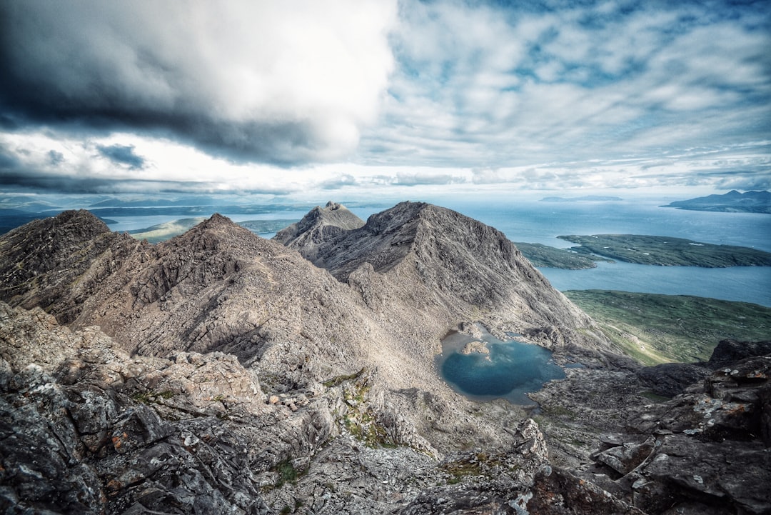 mountains and body of water