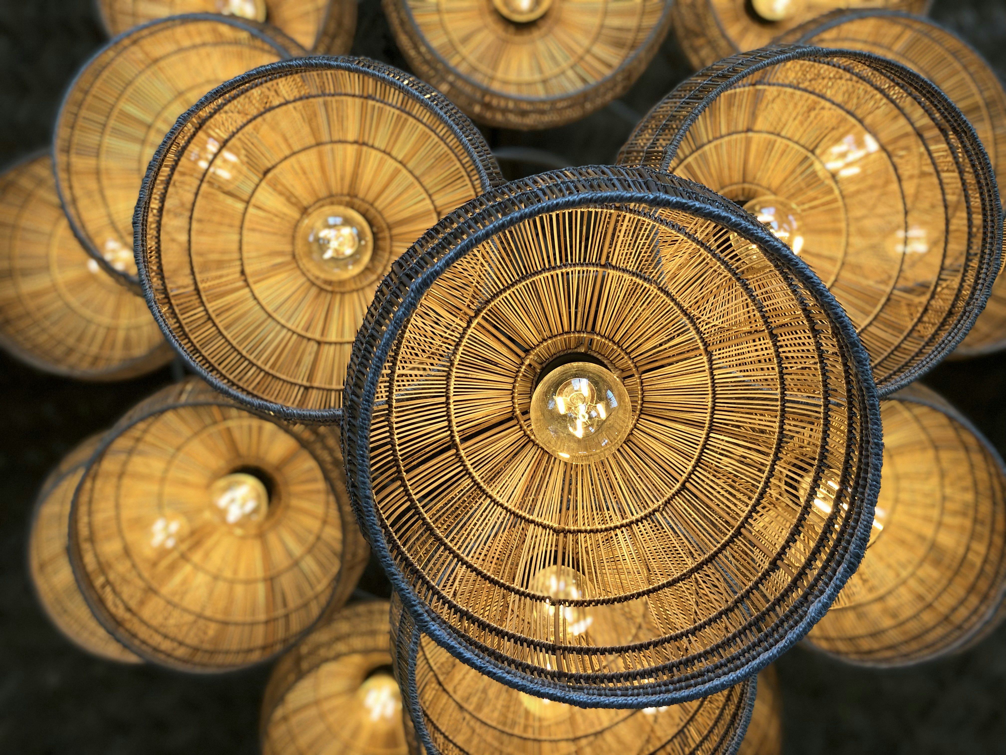 black wicker ceiling lamps photo Free Image on Unsplash